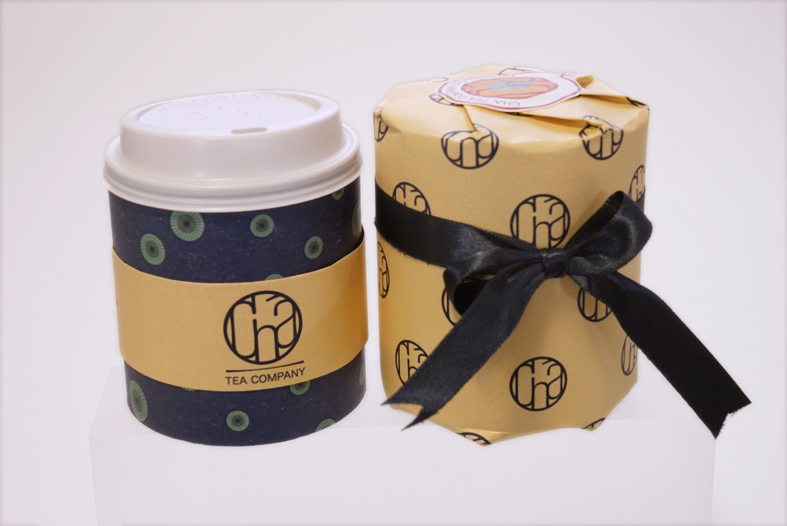 Take away cup design and tea packaging