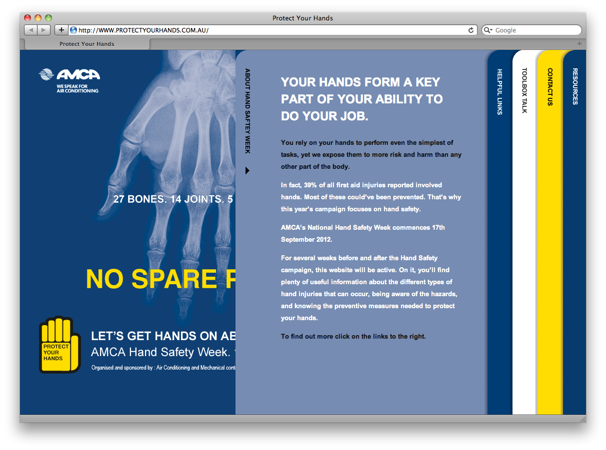  ACCA - Hand Safety Week - About Page - Web Design